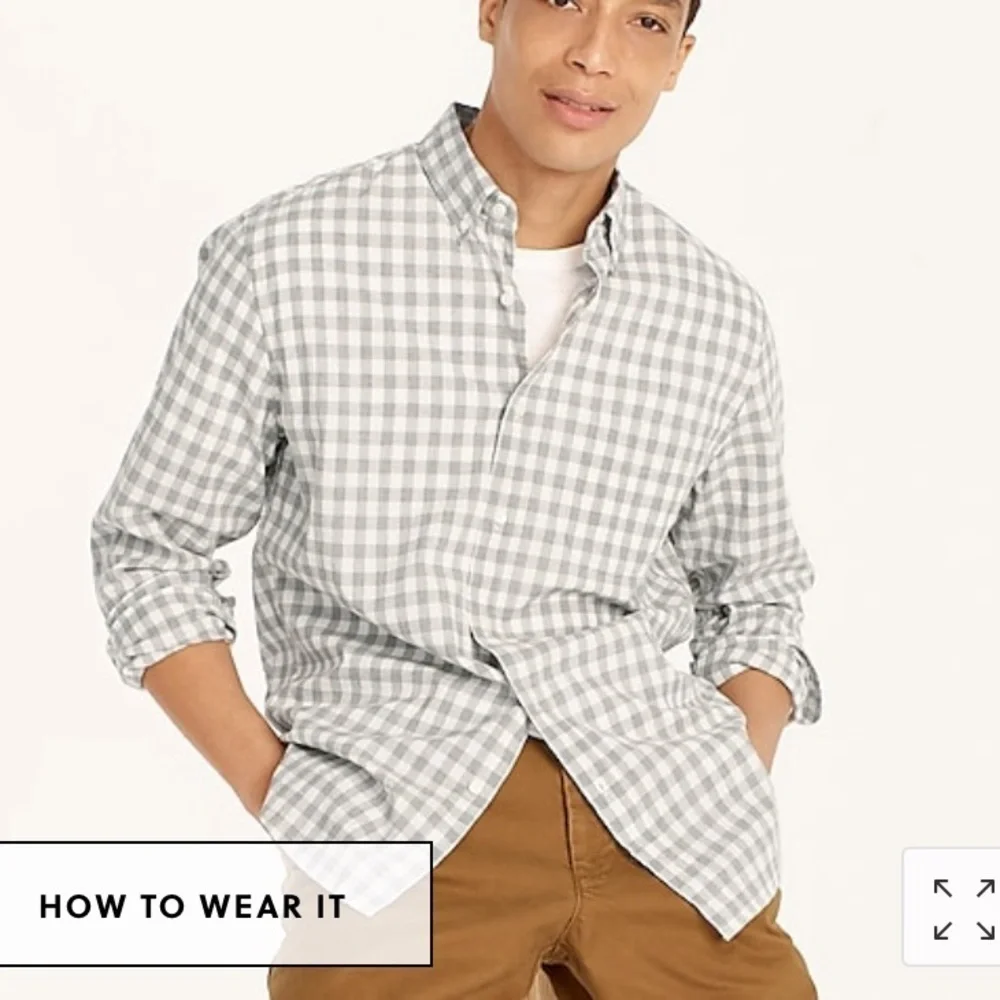 NEW JCREW Secret Wash organic cotton poplin shirt